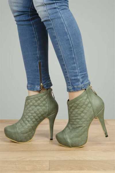 Botines Coco Verde (Cuero)