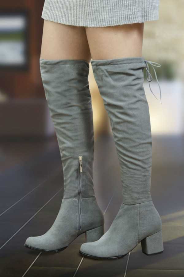 Barbara Grey Boots