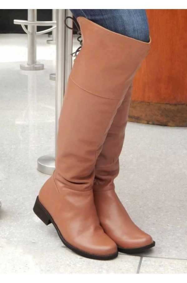 Rebeca Brown Leather Boots