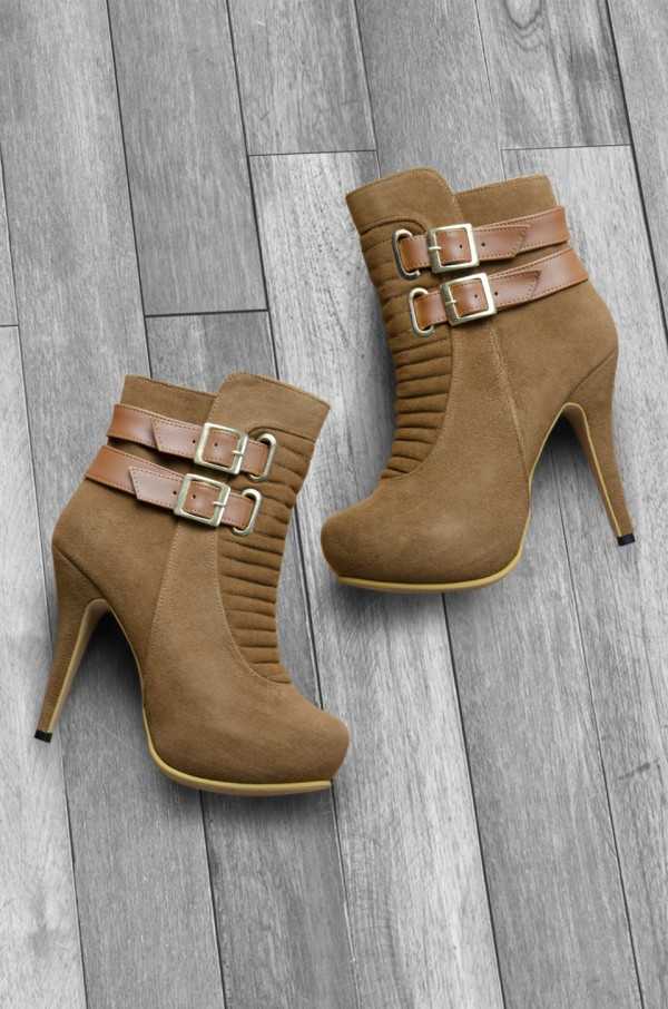 Sara Honey Ankle Boots