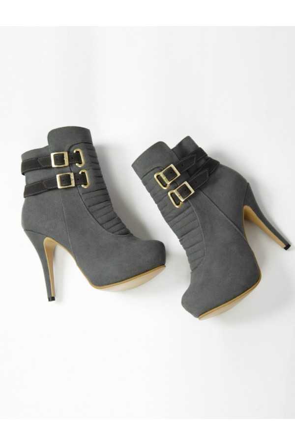 Sara Grey Ankle Boots