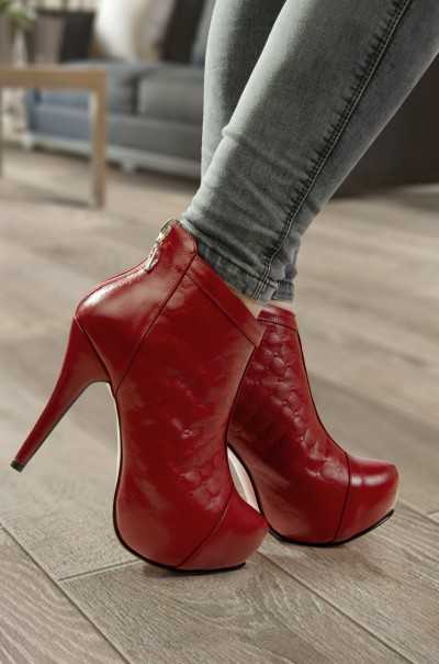 Botines Coco Rojo (Cuero)