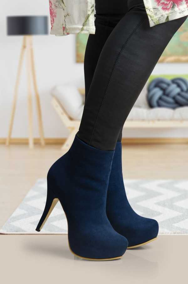 Camila Blue Ankle Boots
