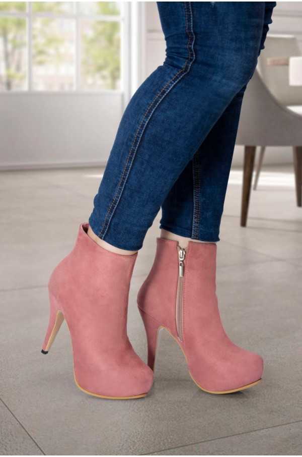 Camila Blush Pink Ankle Boots