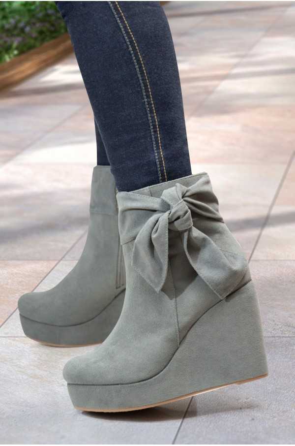 Pamela Grey Ankle Boots