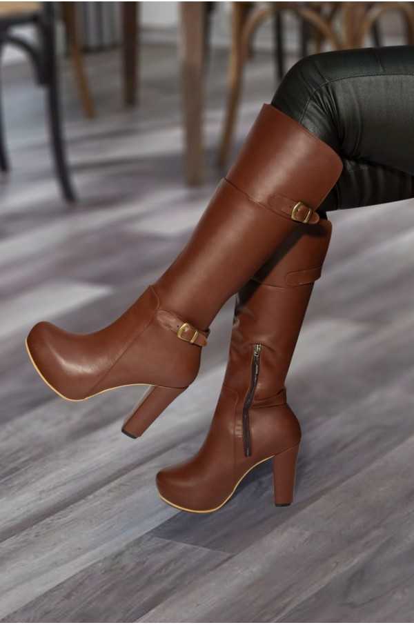 Susana Brown Leather Boots