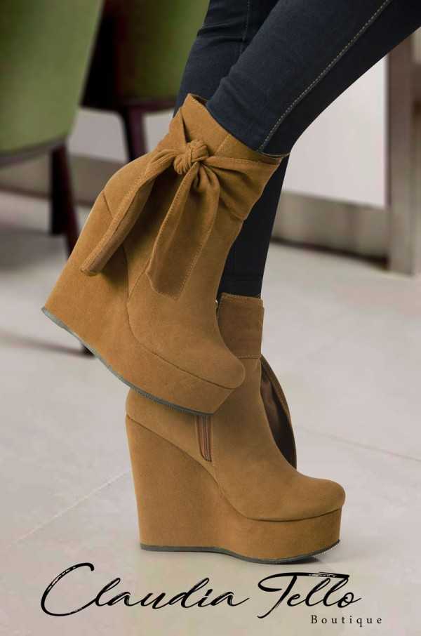 Pamela Honey Ankle Boots