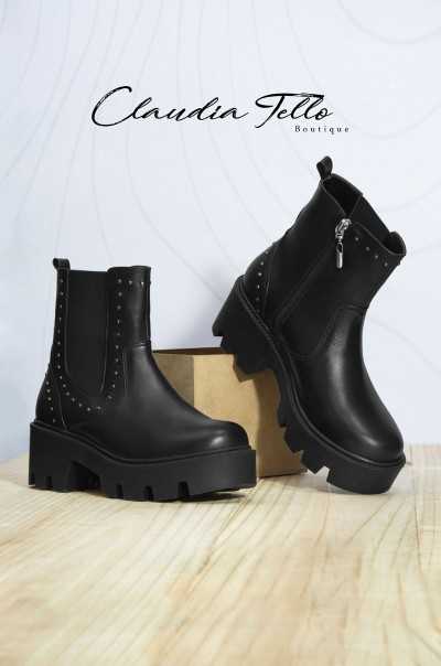 Veronica Black Ankle Boots