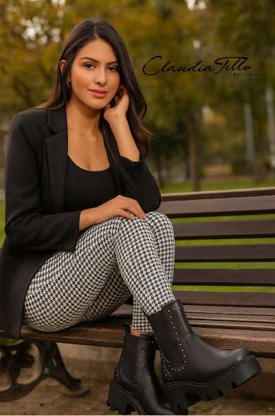 Veronica Black Ankle Boots